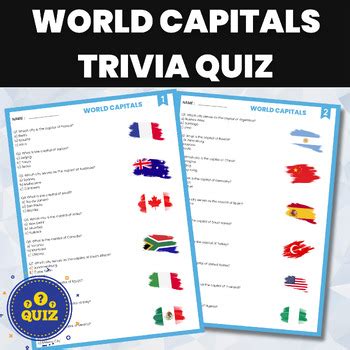 World Capitals Quiz .